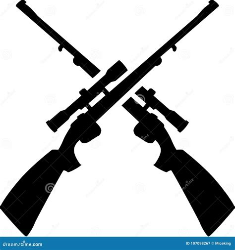 Hunting Rifle Cartoon Vector | CartoonDealer.com #12823875