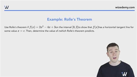 Rolles Theorem Wize University Calculus 1 Textbook Wizeprep