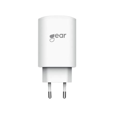 GEAR Laddare 220V 2xUSB 4 2A Vit Elgiganten