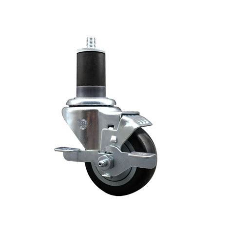 Service Caster Inch Ss Poly Swivel Inch Expanding Stem Caster