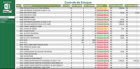 Como Fazer Planilha De Controle De Estoque Em Excel Excel E VBA Brasil