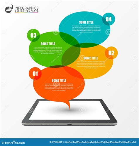 Bubble Speech Template Style Infographic Concept Vector Stock Vector