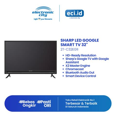 Jual Sharp 32 Inch LED Google Smart TV 2T C32EG1I Shopee Indonesia