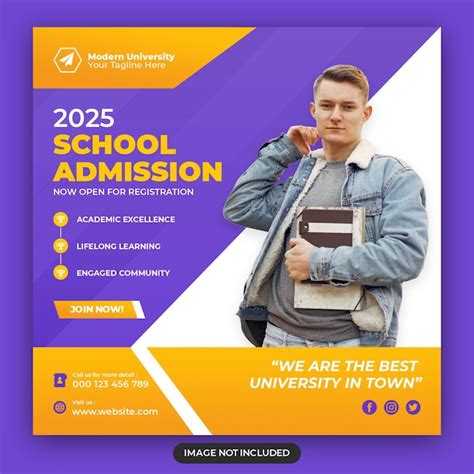 Premium Psd University Education Social Media Post Banner Template