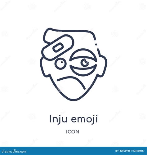 Linear Inju Emoji Icon From Emoji Outline Collection Thin Line Inju