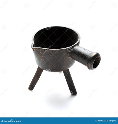 Antique Melting Pot For Metal Stock Image Image Of Manufacture