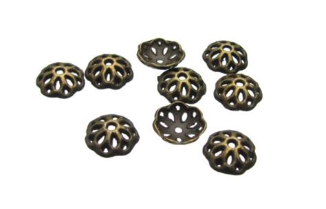 Antique Bronze Toned Flower Beads Caps Mm Approx Pcs My Beads