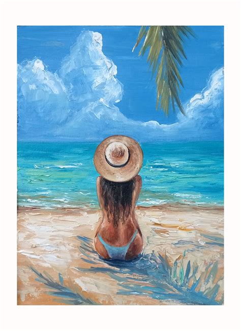 Girl Painting Florida Beach Original Artwork Girl On The Bea | Inspire ...