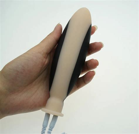 Huge Size Electric Shock Anal Vaginal Plug Massagers Dildo Electro Sex