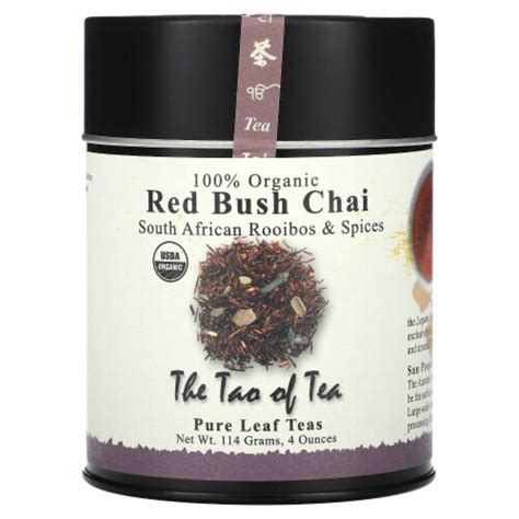 The Tao Of Tea 100 Organic South African Rooibos And Spices Red Bush Chai 4 Oz 114 G 4 Oz