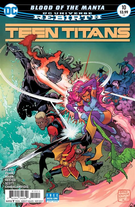 Teen Titans 2016 10 Vfnm Brad Walker Cover Dc Universe Rebirth