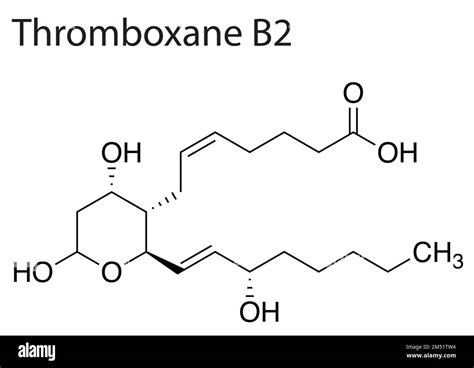 A Chemical formula structure of Thromboxane B2 on white background Stock Vector Image & Art - Alamy