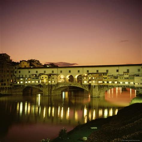 Reflections Of The Ponte Vecchio Dating From 1345 Tuscany Italy