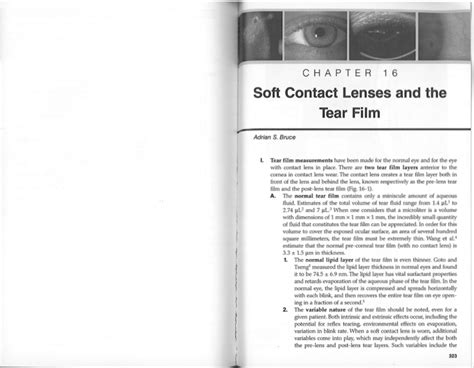 (PDF) Soft Contact Lenses and the Tear Film