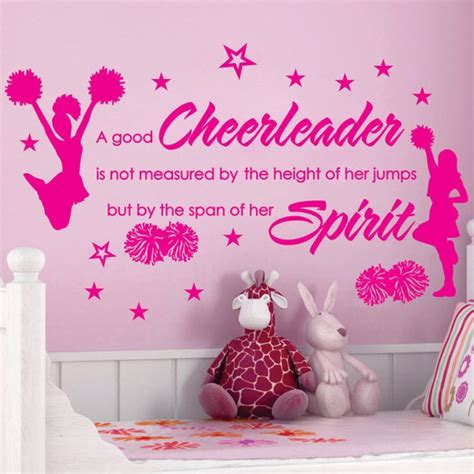 Items Similar To Cheer Cheerleaders Poms Girls Stars Custom Vinyl Wall Decals Art Stickers Quote