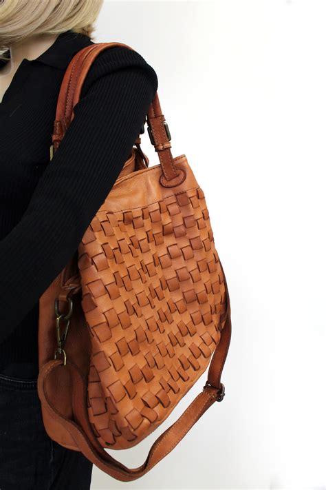 Leather Handbag Woven Bag Leather Soft Hobo Leather Bag for - Etsy