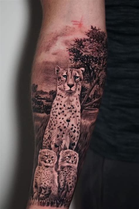 Stunning Cheetah Tattoo Design