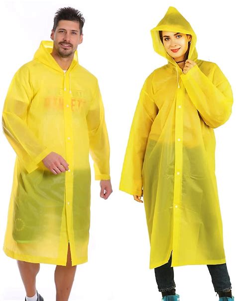 2 Pack De Ponchos De Pluie Réutilisables Pour Adultes Vestes De Pluie