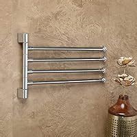 Fortune Stainless Steel 4 Arm Bathroom Swing Hanger Towel Bar Wall