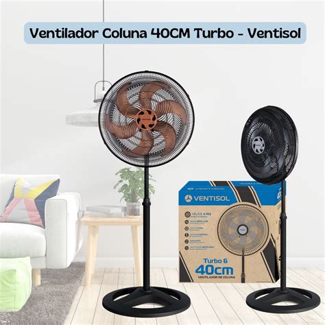 Ventilador Coluna Turbo Silencioso Cm Oscilante P Ventisol Shopee