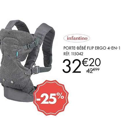 Promo Infantino Porte bébé Flip Ergo 4 en 1 chez Aubert iCatalogue fr