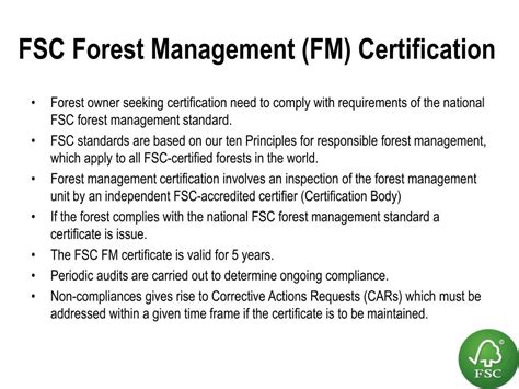 PPT FSC Certification What Does It Mean For Forest Owners PowerPoint