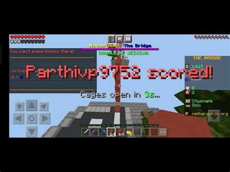 Minecraft The Bridge Match In Nethergames Youtube