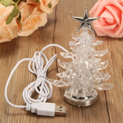 Newest Top Star Usb Powered Lighted Led Christmas Tree Desk Top Light