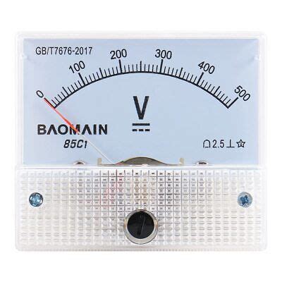 Baomain Analog Voltmeter C Dc V Rectangle Analog Volt Panel