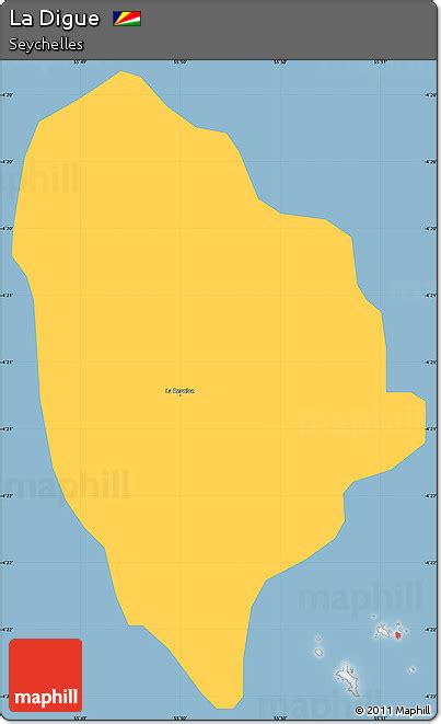 Free Savanna Style Simple Map Of La Digue