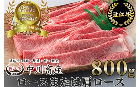 G13 令和4年度 全国肉用牛枝肉共励会 最優秀賞受賞 中川牧場の近江牛ロースまたは肩ロース 800g 髙島屋選定品 （株）髙島屋洛西店