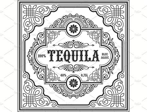 Tequila Bottle Label | Tequila bottles, Tequila, Bottle lables