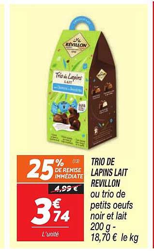 Promo Trio De Lapins Lait Révillon chez Netto iCatalogue fr