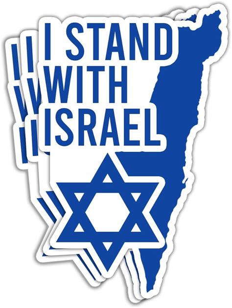 Amazon Huvitee Pcs I Stand With Israel Sticker Israel Flag