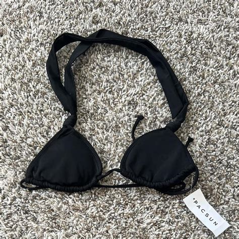 PacSun Women S Black Bikini And Tankini Tops Depop