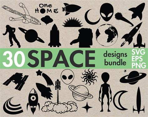 Space Svg Bundle Space Svg Files For Cricut Space Svg Cut Etsy