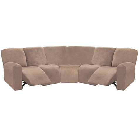 Ulticor Piece L Shape Sectional Recliner Sofa Covers Velvet Stretch