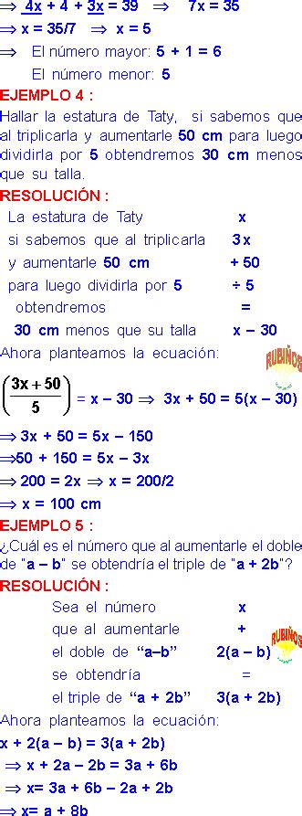 Planteo De Ecuaciones Ejemplos Y Ejercicios Resueltos