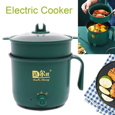 800W MINI ELECTRIC Cooker Hot Pot Steamer Noodles Rice Soup Hotpot Pan