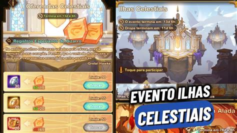 ILHAS CELESTIAIS VOLTOU AFK ARENA YouTube