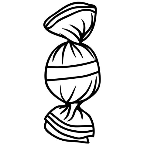 Coloriage d un bonbon emballé avec Tête à modeler