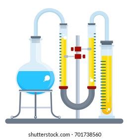 Vektor Stok Laboratory Equipment Poster Chemical Physical Science