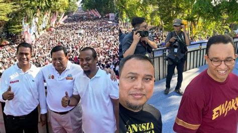 Makassar Jadi Panggung Jalan Sehat Capres Prabowo Dan Anies Baswedan