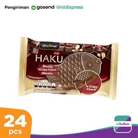 Jual 24 Pcs Glico Haku Double Crispy Choco Monaka Ice Cream Shopee