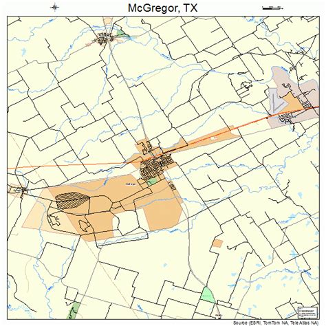 McGregor Texas Street Map 4845672