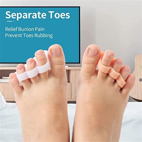 VTTO 1Pair Silicone Gel Hammer Toe Straightener Corrector For Curled