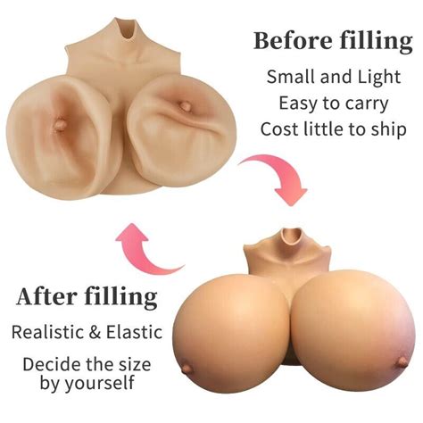 Diy Inflatable Zzz Cup Silicone Breast Cosplay Giant Fake Boobs Tit