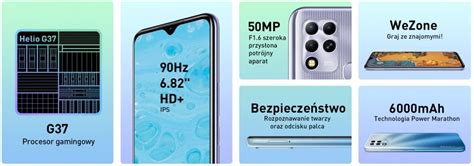 INFINIX Hot 11 4/64GB 6.82" 90Hz Czarny X689F Smartfon - niskie ceny i ...