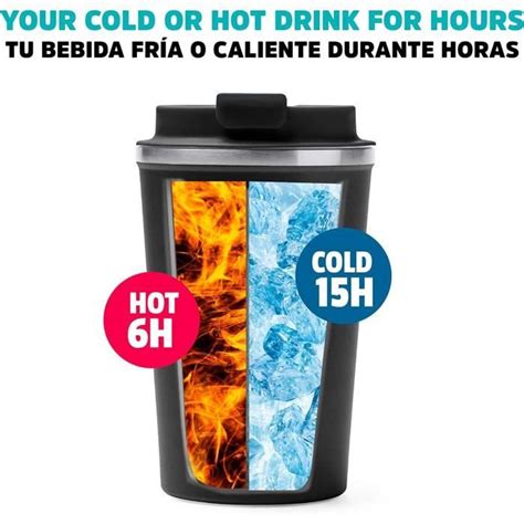 Thermos Caf R Utilisable Emporter De Ml Double Acier