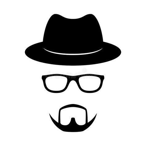 Incognito Icon. Hat and Glasses Sign. Anonymous Spy Agent Symbol, Logo ...